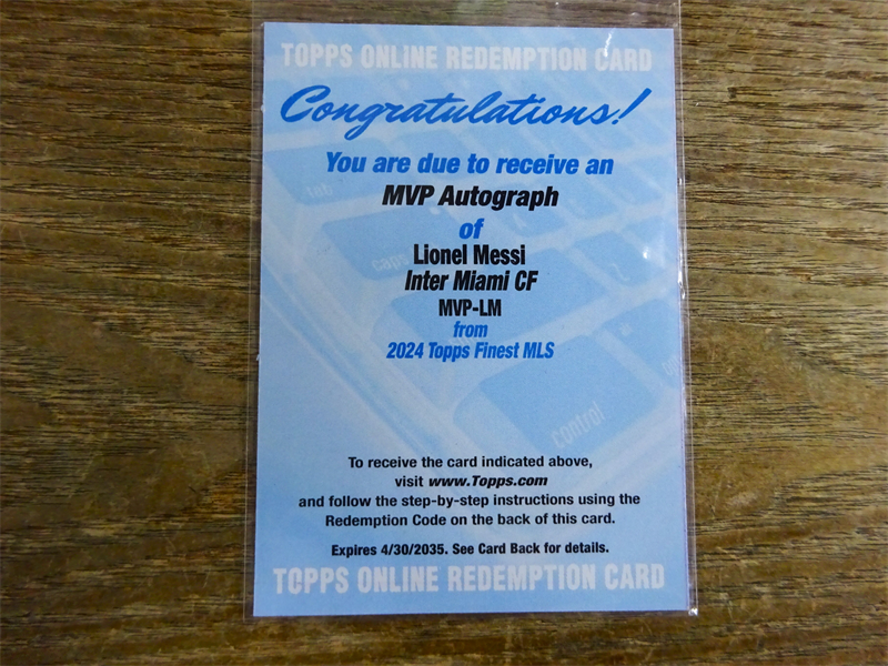 2024 TOPPS FINEST MLS リオネル・メッシ