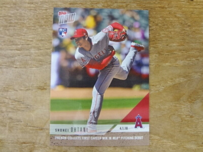 大谷 翔平 2018 TOPPS NOW FIRST CAREER IN MLB PITCHING DEBUT