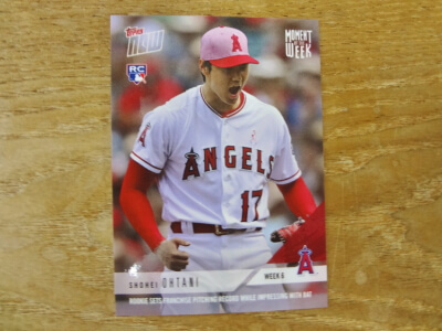 大谷翔平 2018 TOPPS NOW MOMENT OF THE WEEK 6