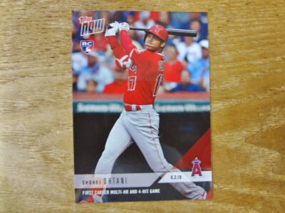 大谷 翔平 2018 TOPPS NOW FIRST CAREER MULTI - HR AND 4 - HIT GAME